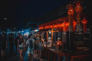 mercado Tailandia de noche